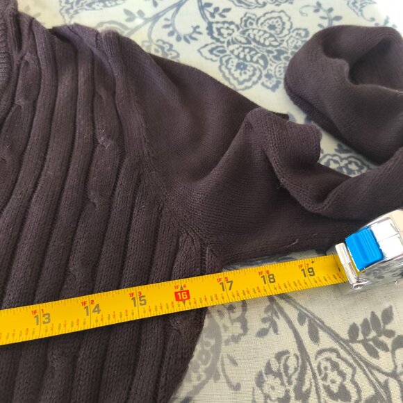 y2k Roxy Cable Knit Babydoll Hooded Sweater sz M Black Coquette Whimsygoth - Picture 9 of 10